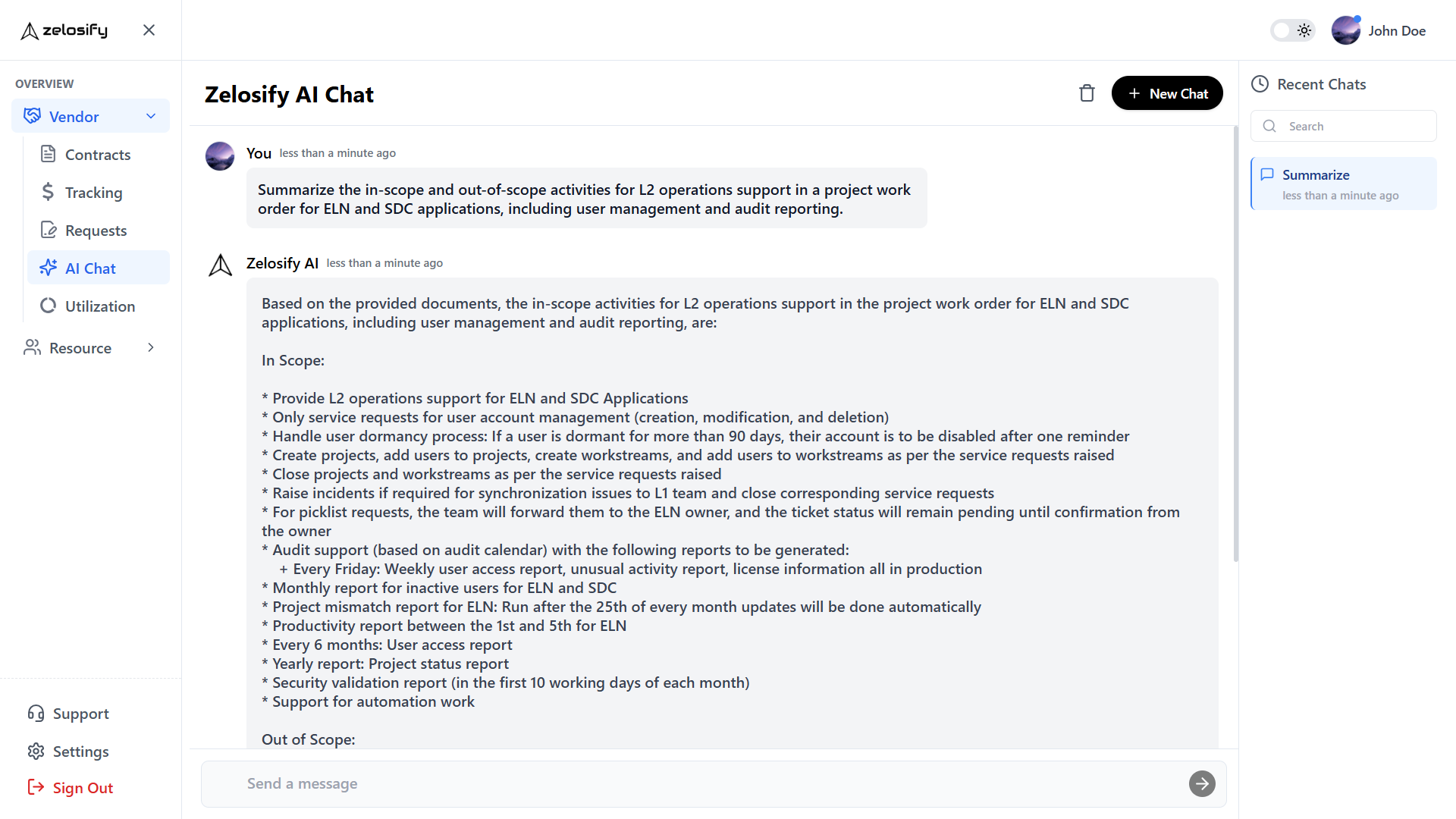 Zelosify Dashboard Demo - Smart Insights